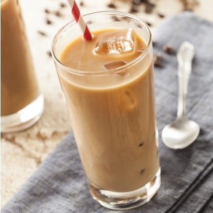 Iced cinnamon egg nog latte