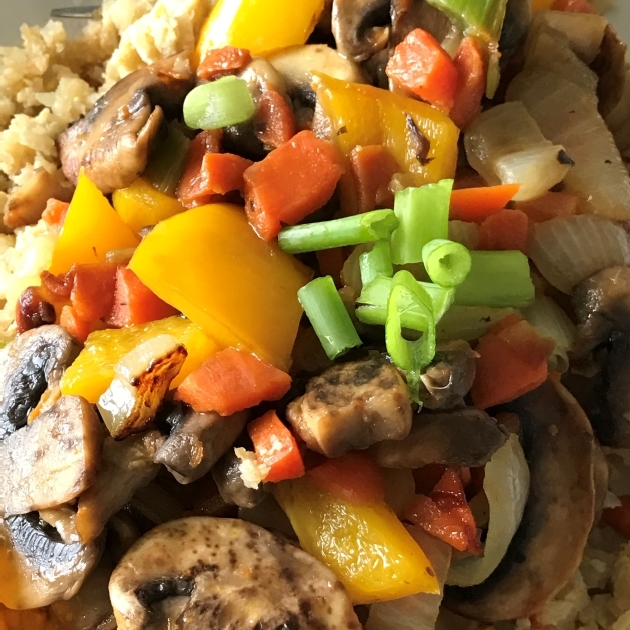 Cauliflower fried veggie rice