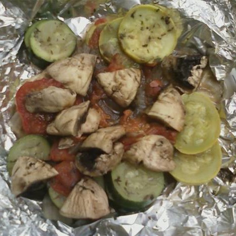 Grilled Italian Veggies in a foil packet