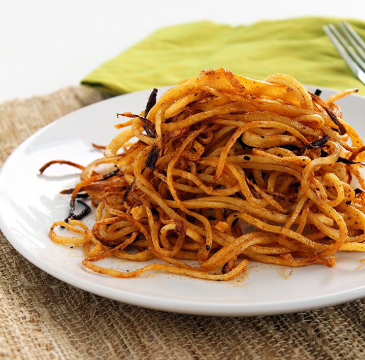 Spicy Jicama Shoestring Fries