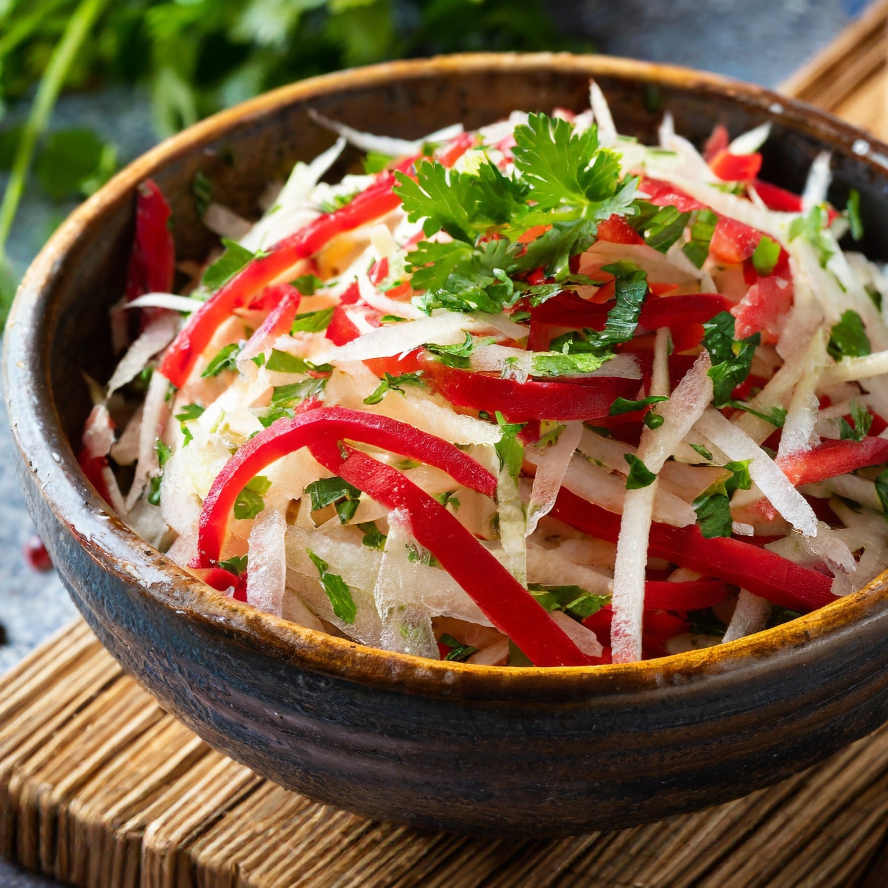 Jicama And Sweet Red Pepper Salad