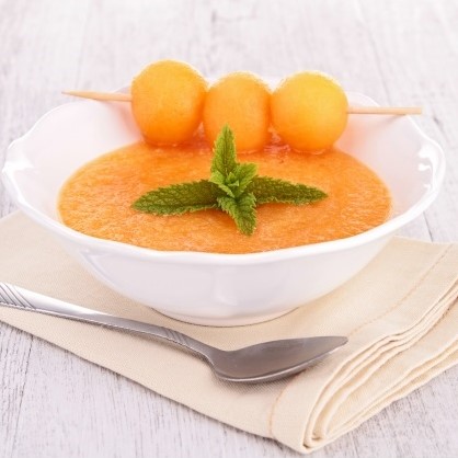 Cold cantaloupe soup