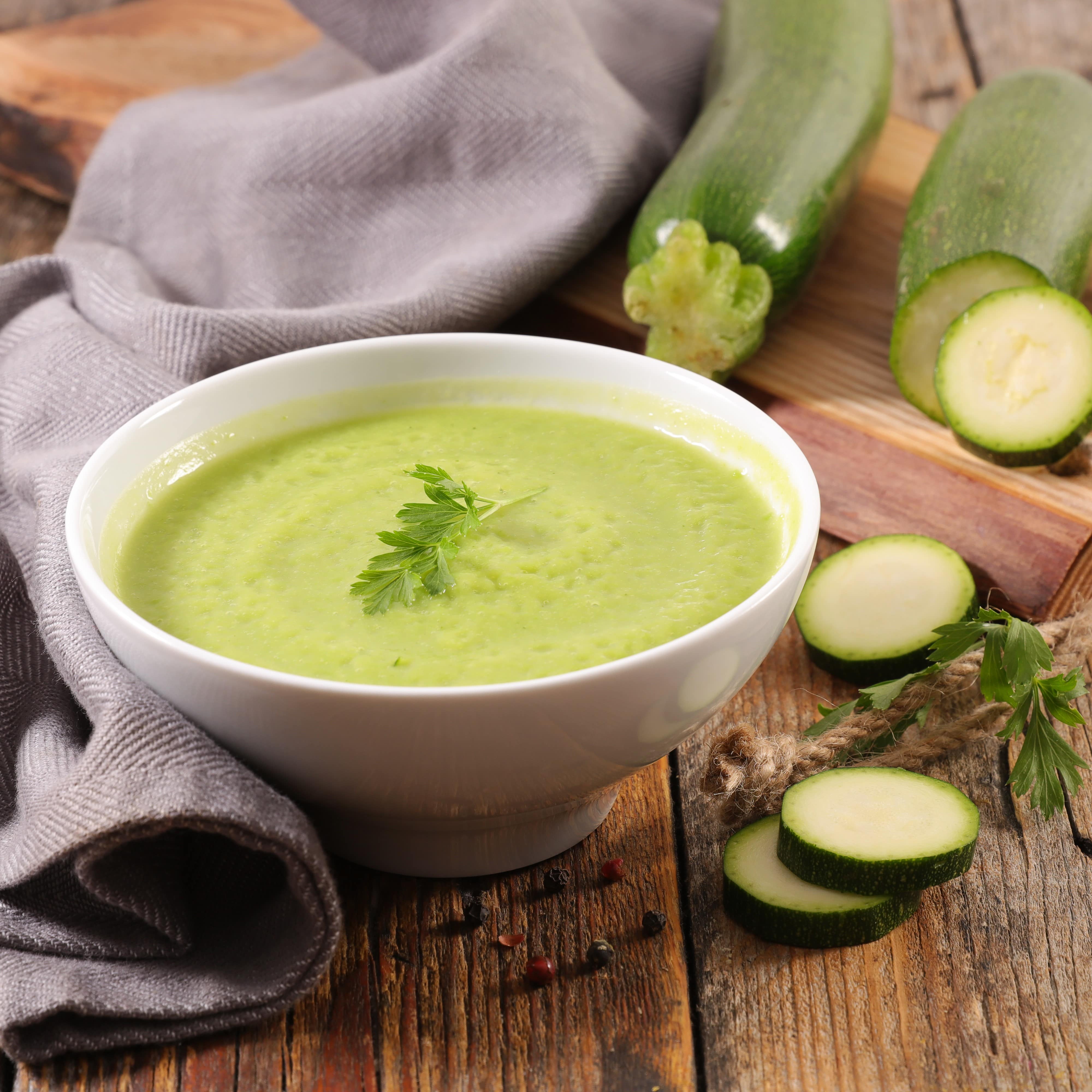 Creamy cauliflower zucchini soup 