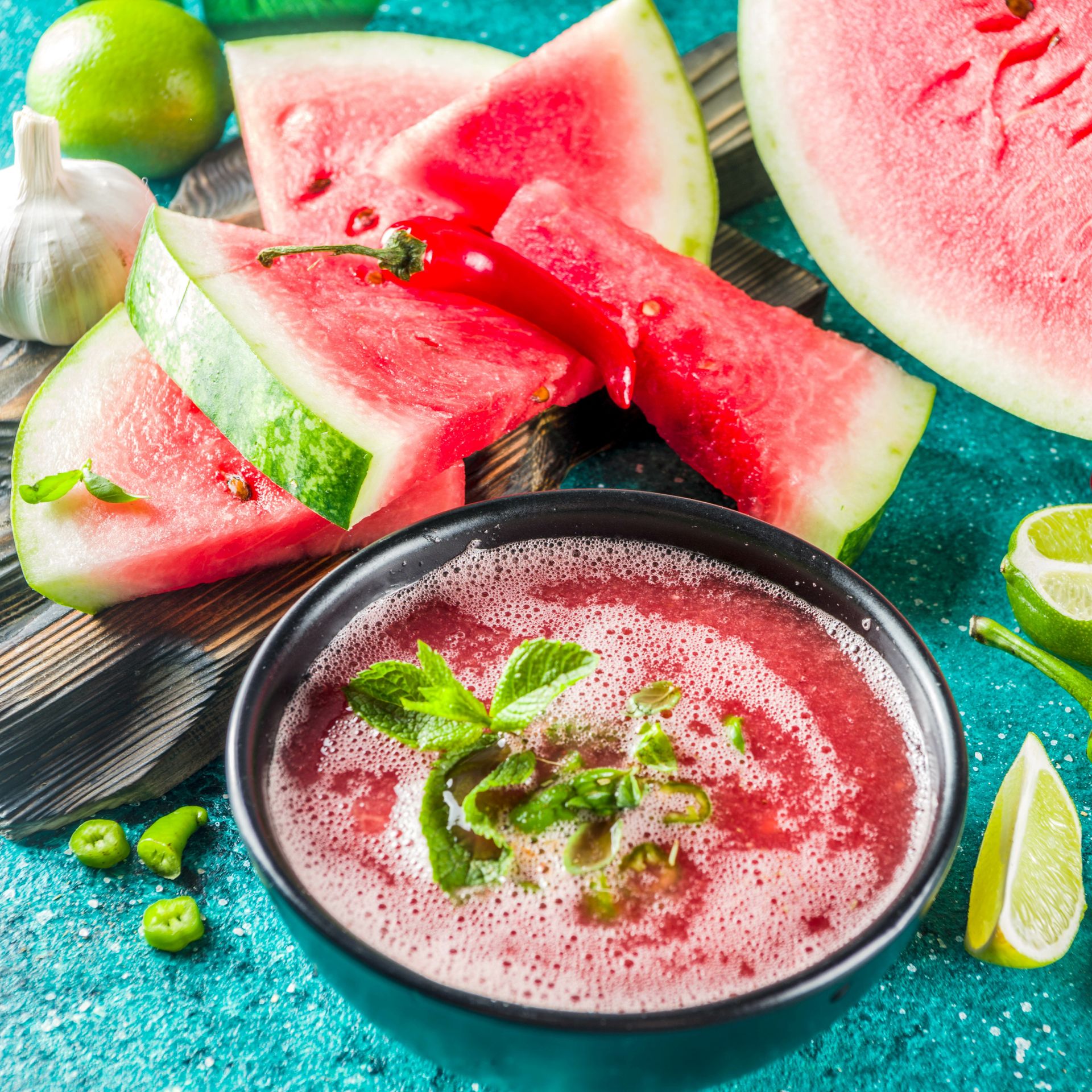 Watermelon gazpacho